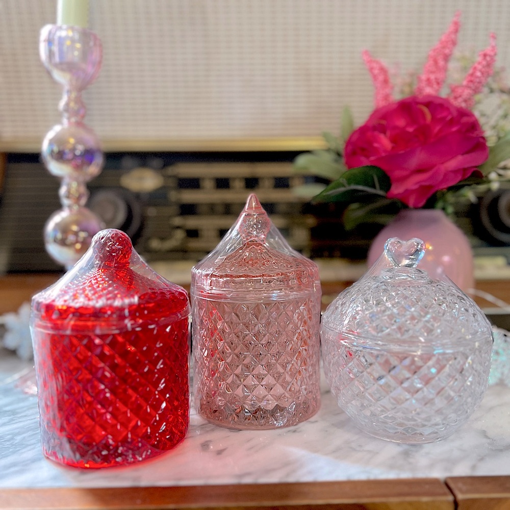 ✨NEW💖Target Bullseye Playground 2024 Valentines Day Glass Jars SET❤️